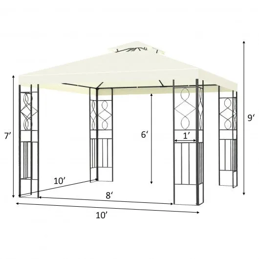 2 Tiers 10' x 10' Patio Gazebo Canopy Tent