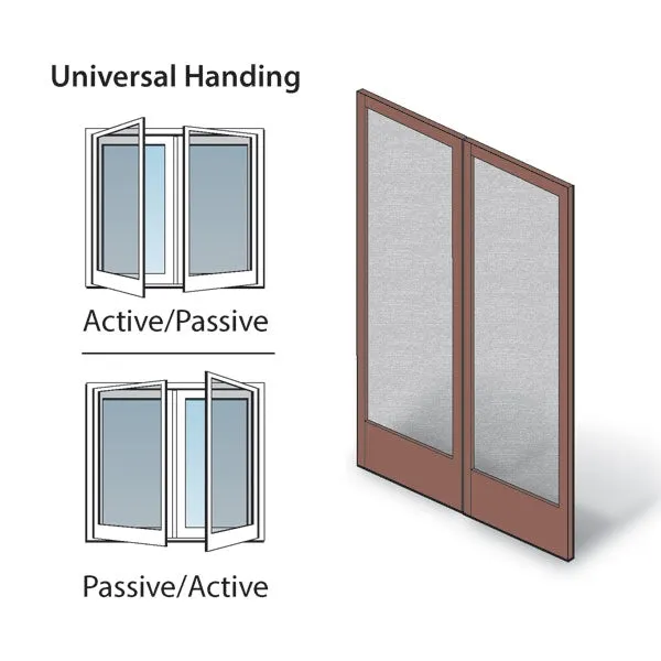 Andersen Frenchwood Hinged Patio Door Double Insect Screen Kit FWH41611 A/P in Terratone