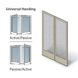 Andersen Frenchwood Hinged Patio Door Double Insect Screen Kit FWH6068 in Sandtone