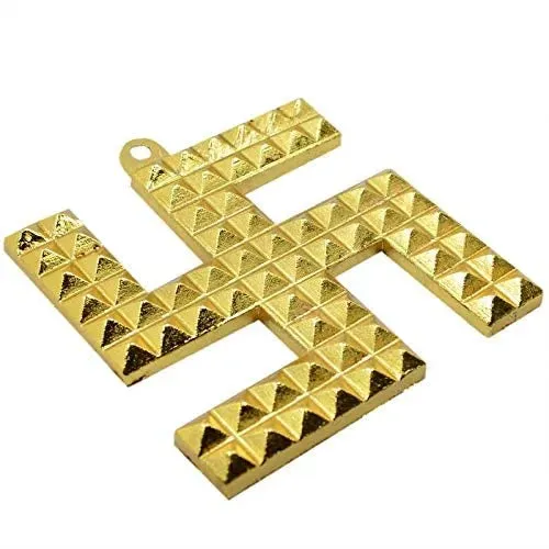 Ashtadhatu Hanging Swastik Pyramid Vastu Yantra ( 4 Inch )