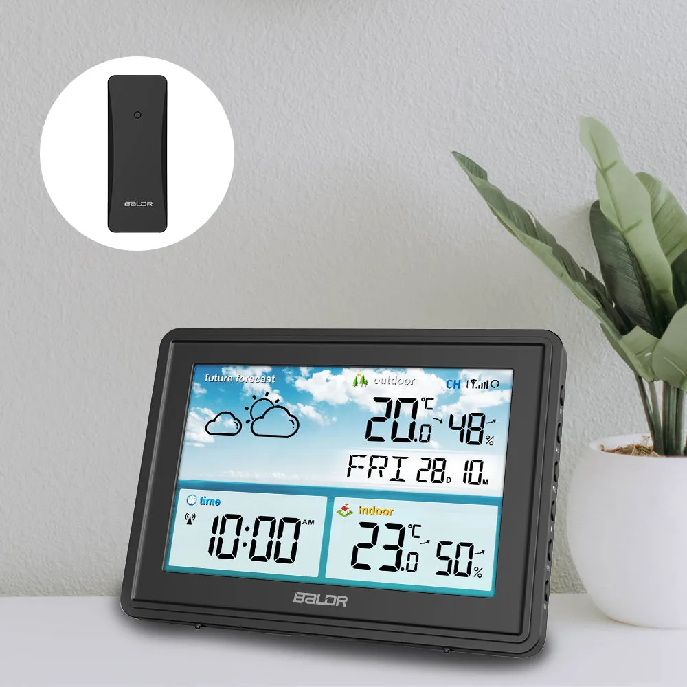 BALDR Atomic Wireless Weather Station with Indoor Outdoor Thermometer & Hygrometer