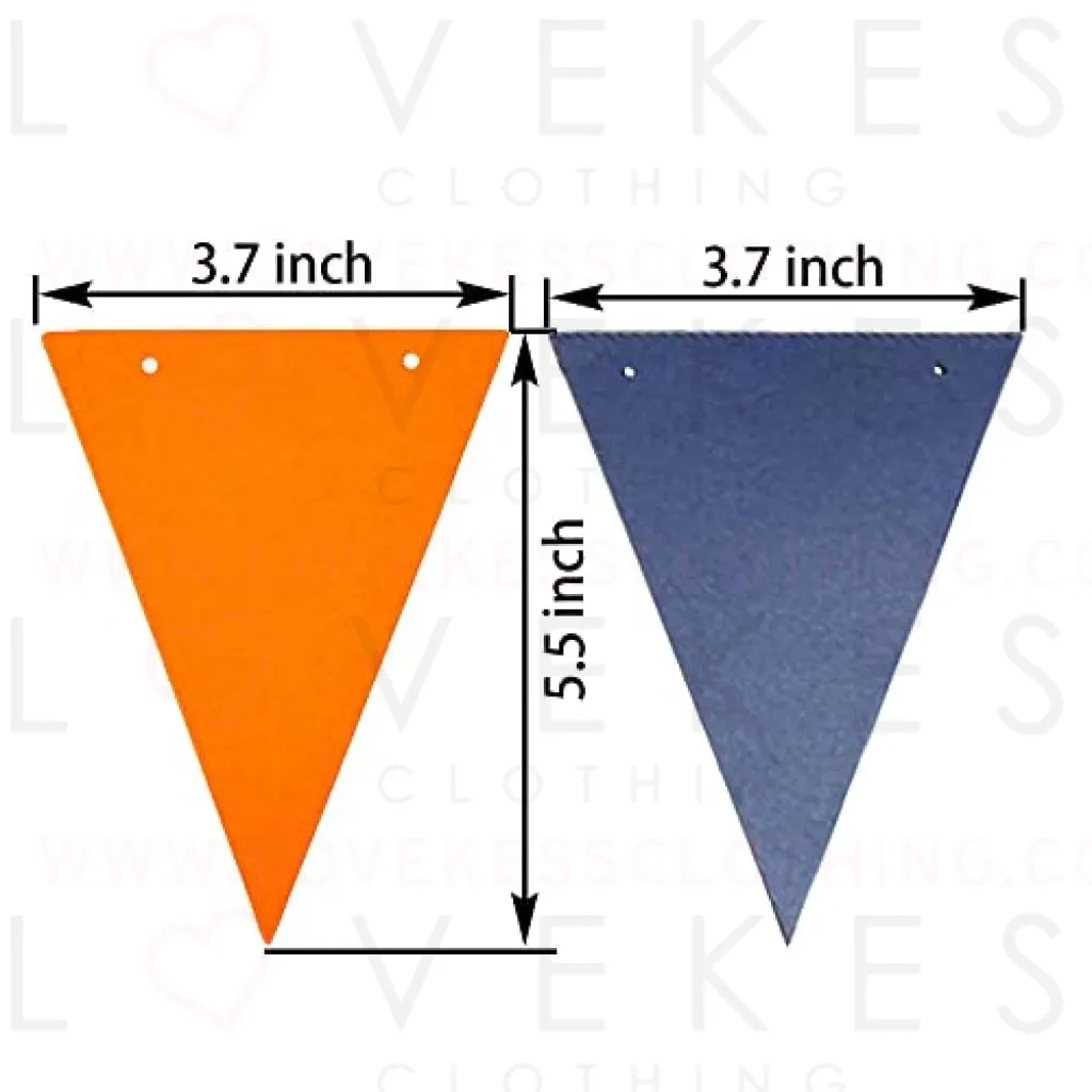 Blue And Orange Pennant Banner