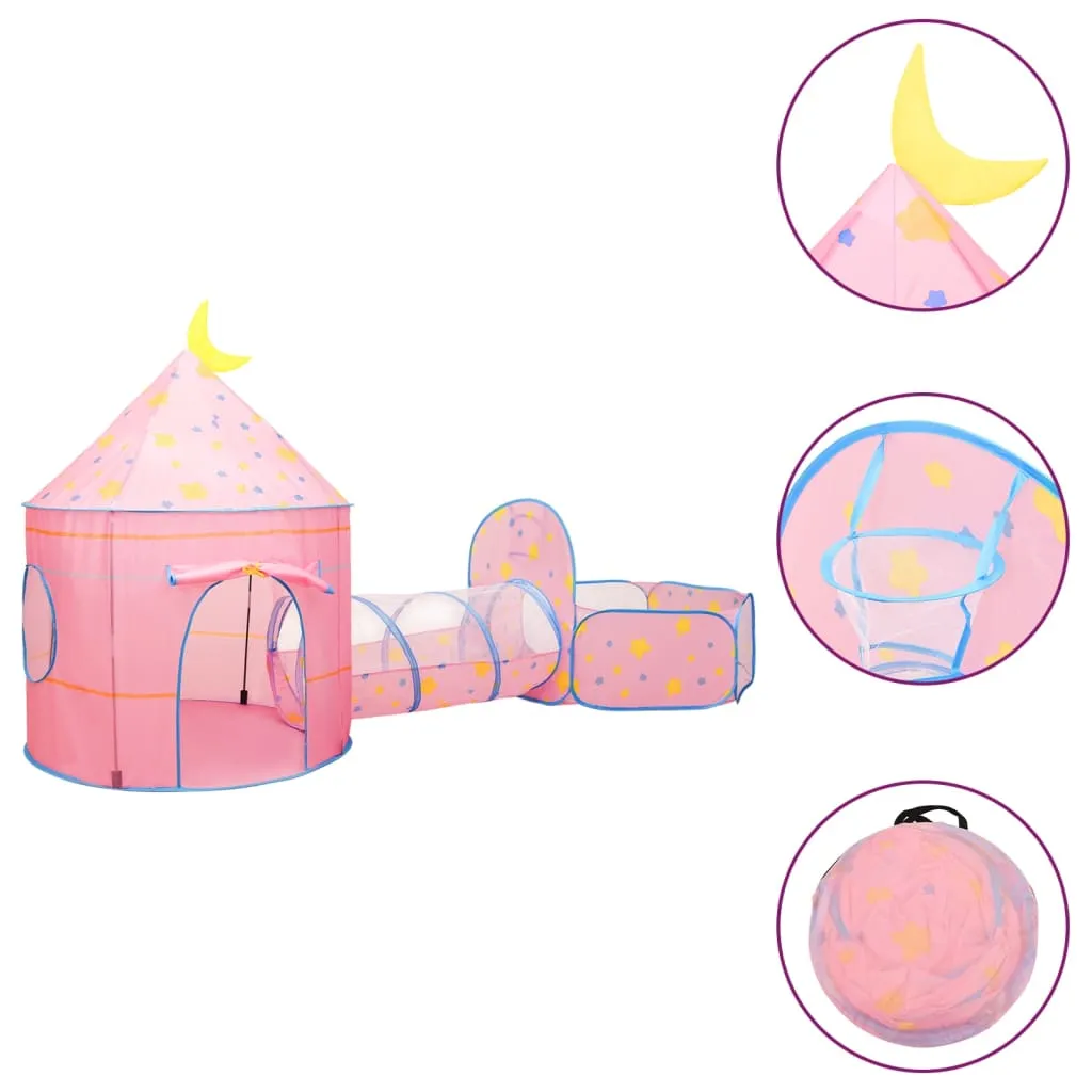 Children Play Tent with 250 Balls Pink 301x120x128 cm