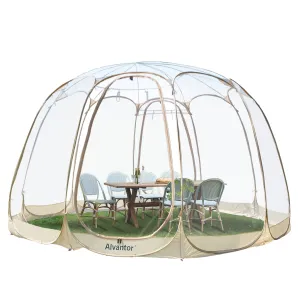 classic Bubble Tent Canopy Family Camping Pop up Gazebo 15'x15' Beige