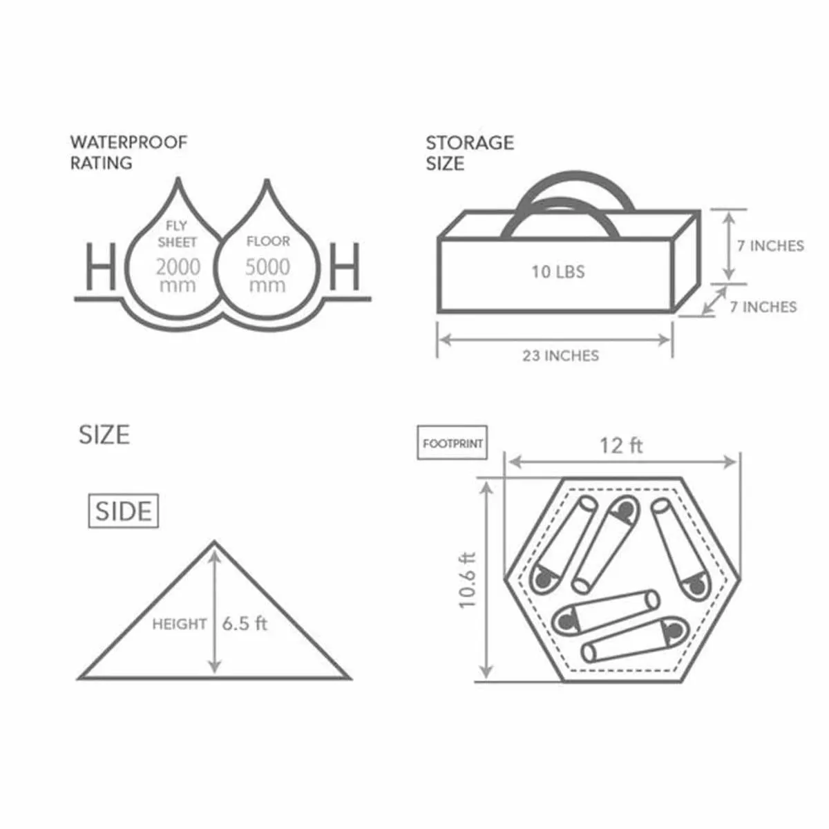 DOD Outdoors Ichi One Pole Tent - Medium