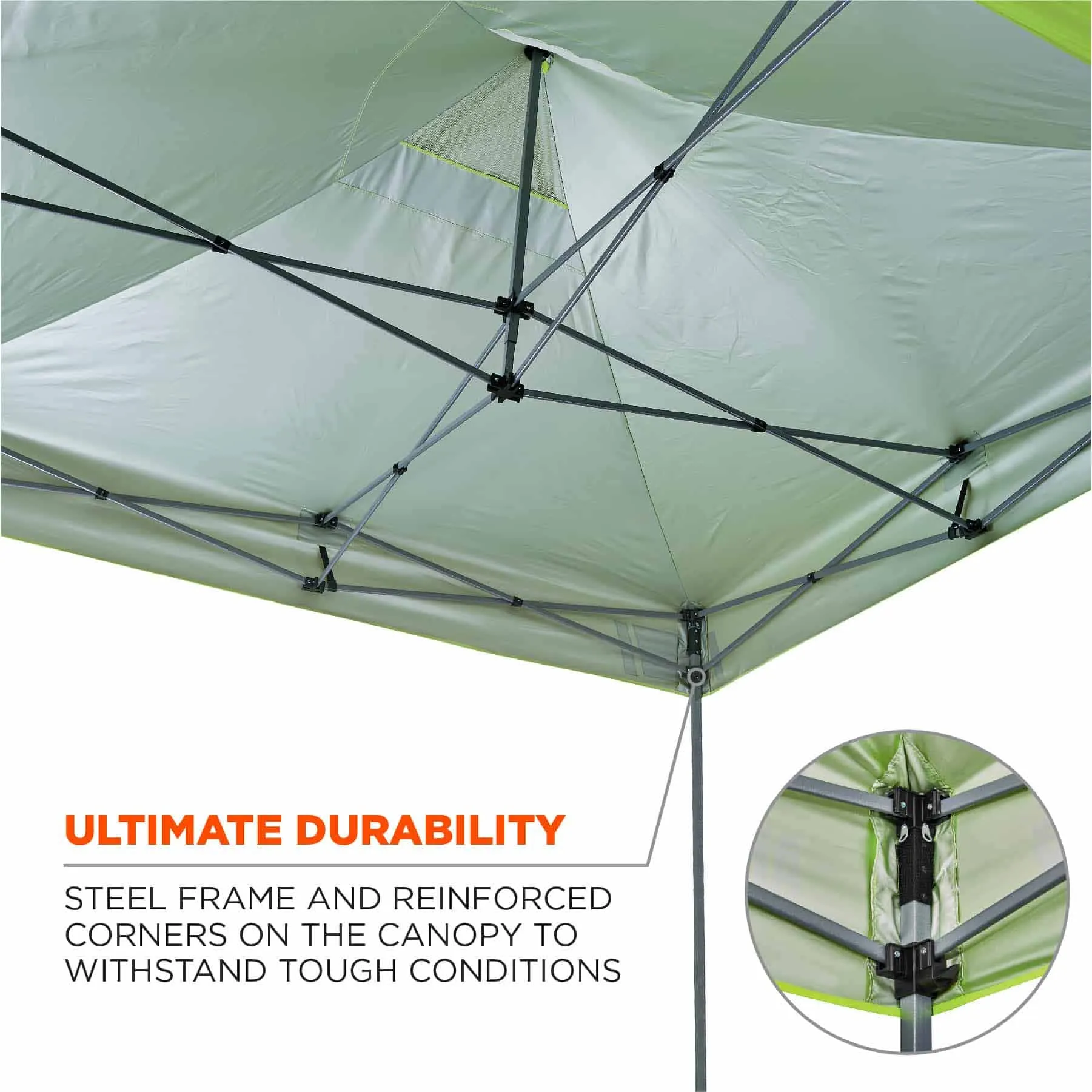 Ergodyne 12951 6051 Single Lime Heavy-Duty Pop-Up Tent Kit - 10ft x 10ft