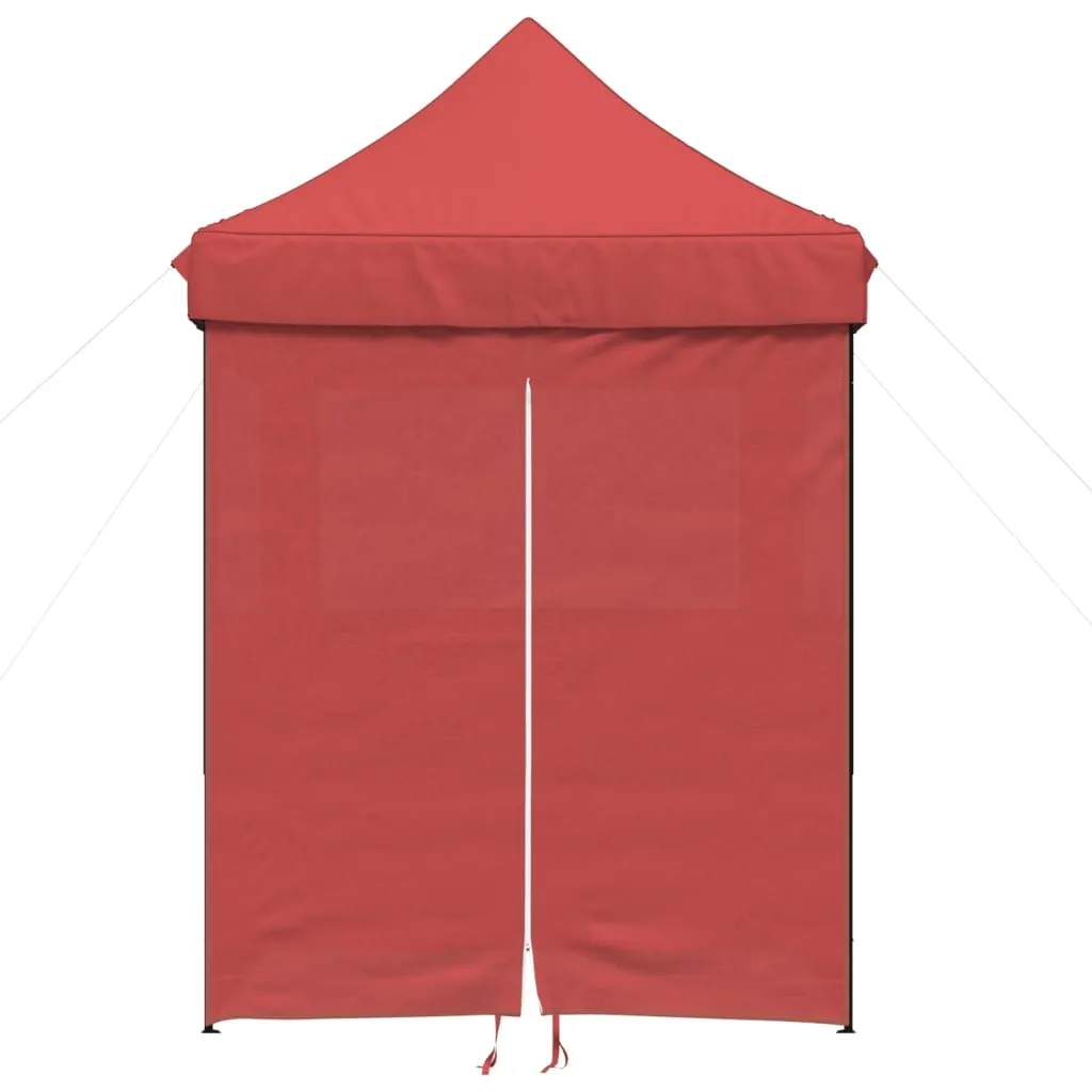 Foldable Party Tent Pop-Up with 4 Sidewalls Burgundy