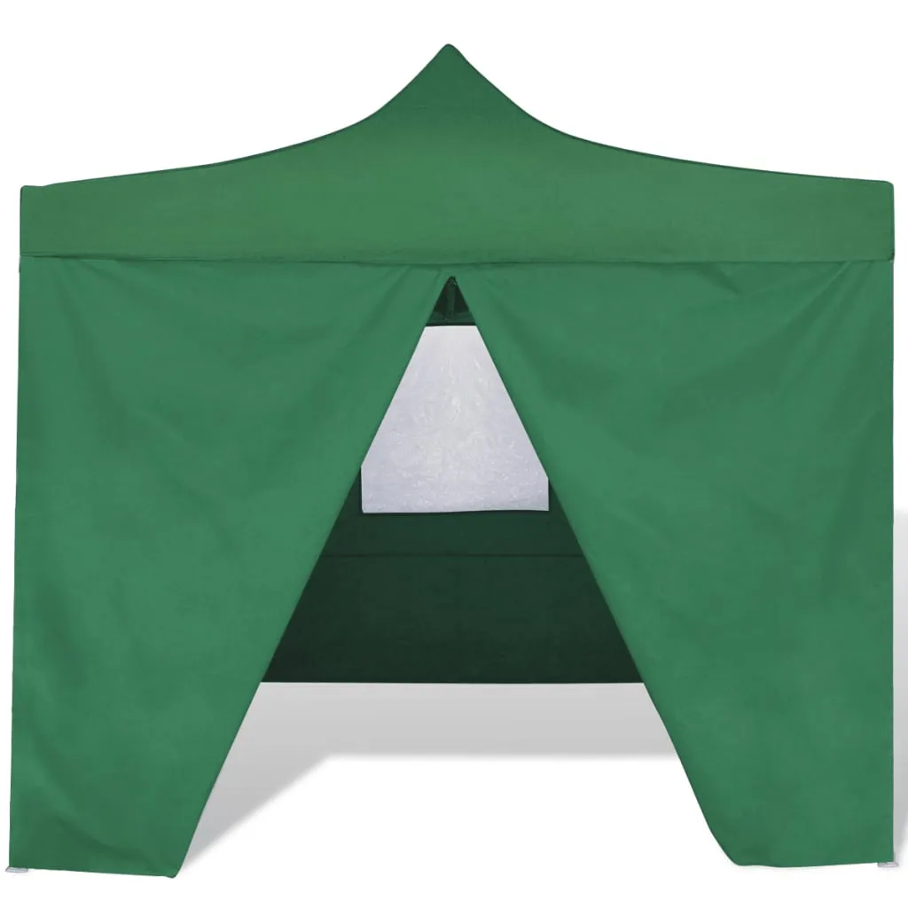 Foldable Tent 3x3 m with 4 Walls Green