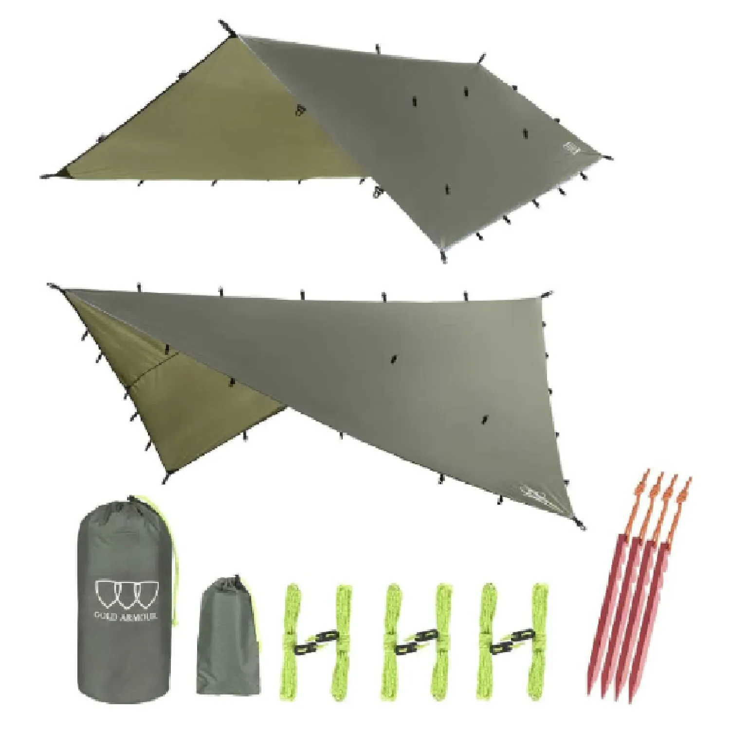 Gold Armour Rainfly Tarp Hammock Premium | Rain Fly Cover Waterproof Ultralight