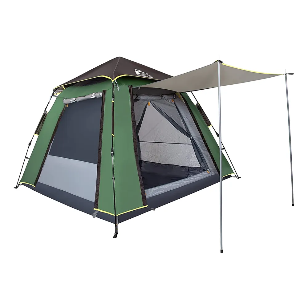 Hewolf Auto 3-4 Person Tent - Green