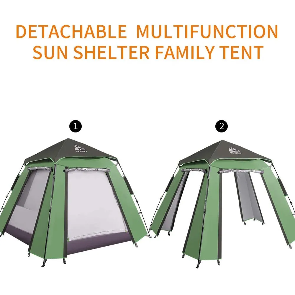 Hewolf Auto 3-4 Person Tent - Green