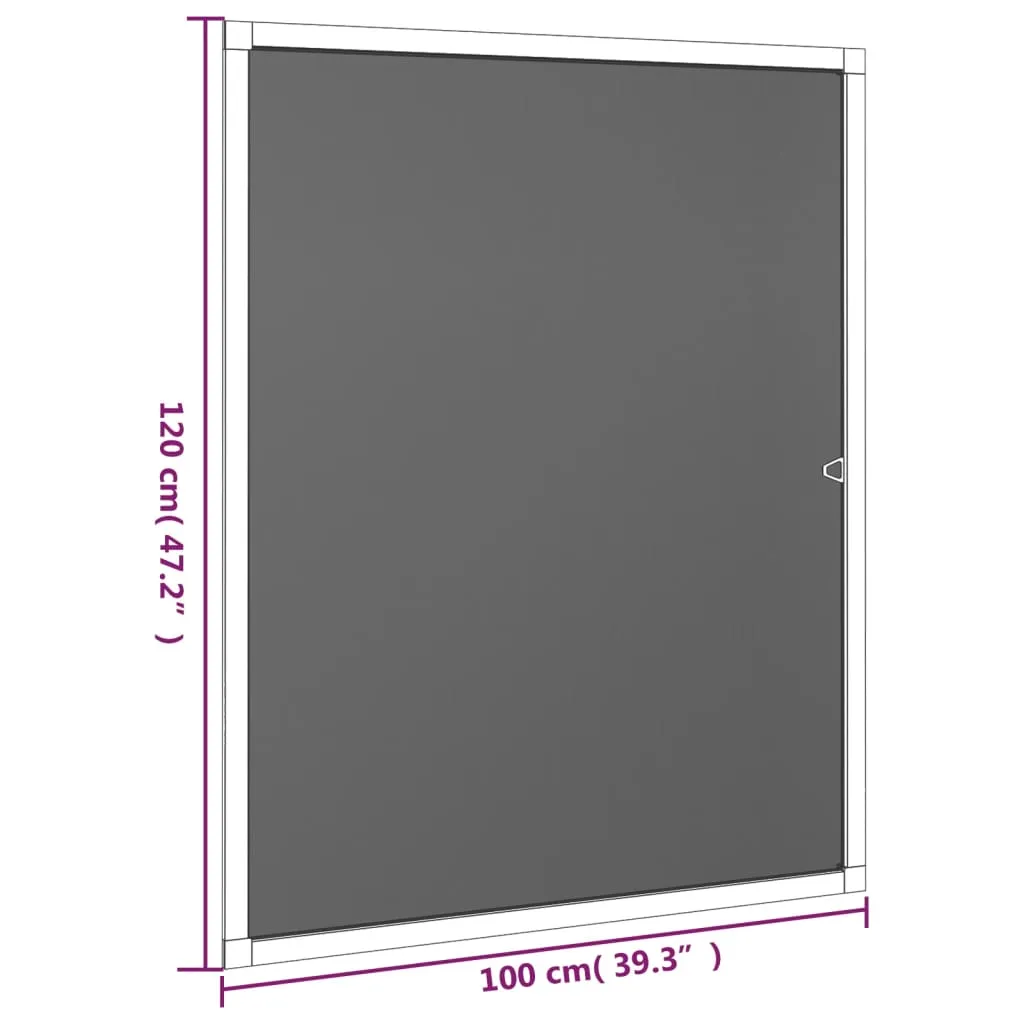 Insect Screen for Windows Anthracite 100x120 cm