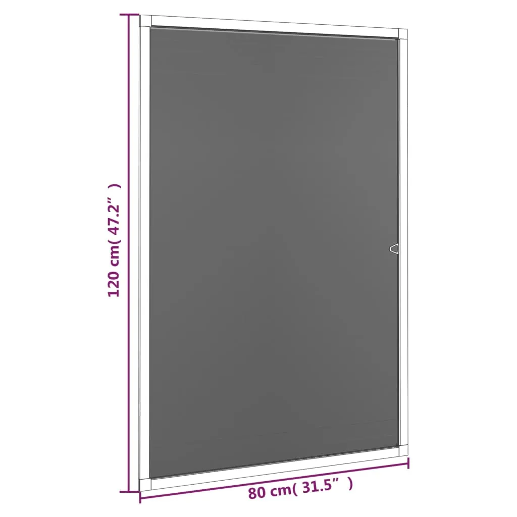 Insect Screen for Windows Anthracite 80x120 cm