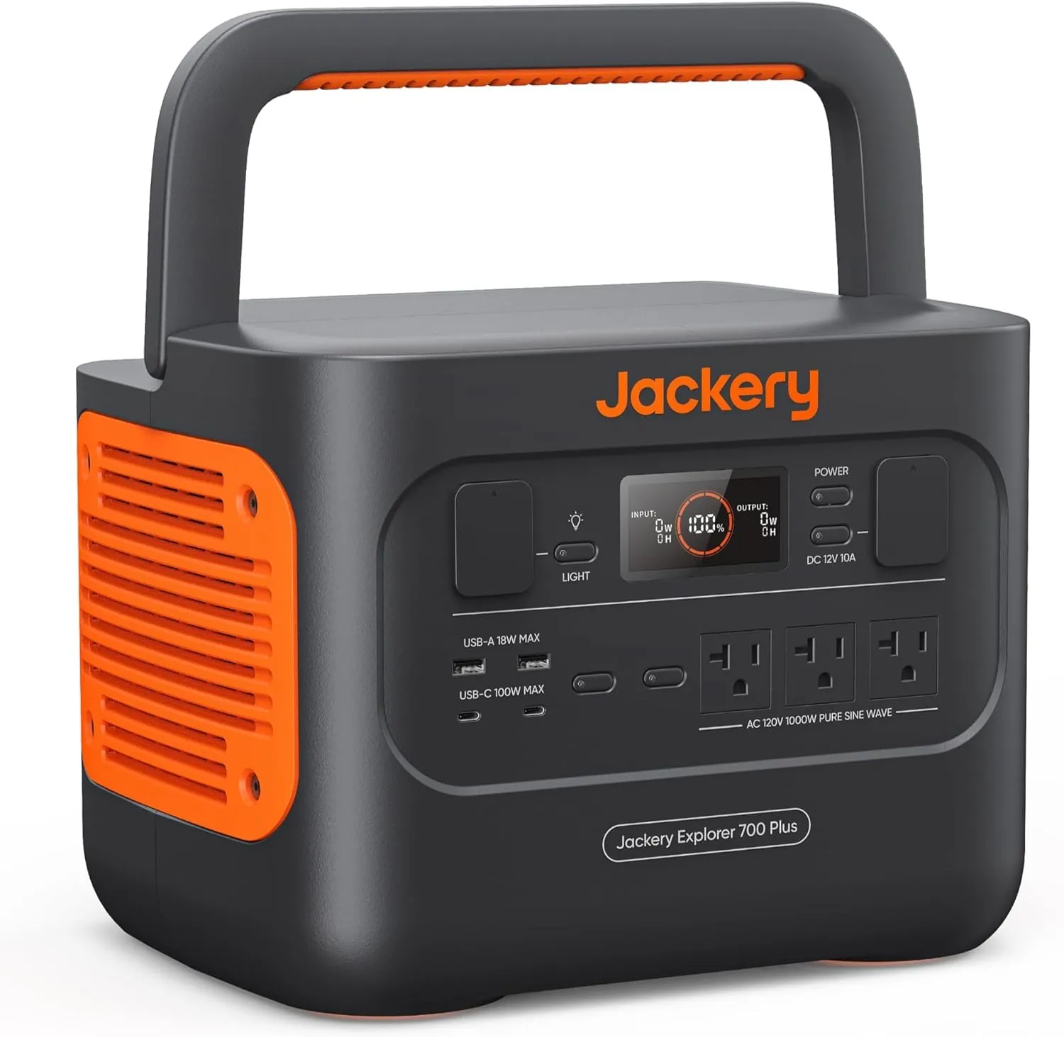 Jackery Explorer 700 Plus Portable Power Station 681Wh Backup Power Solution 1000W (2000W Peak) 1.7 H Fast Wall Charging with 3*AC Outlet 4*USB and 1*DC Car Port for Home Use, Outdoor Camping