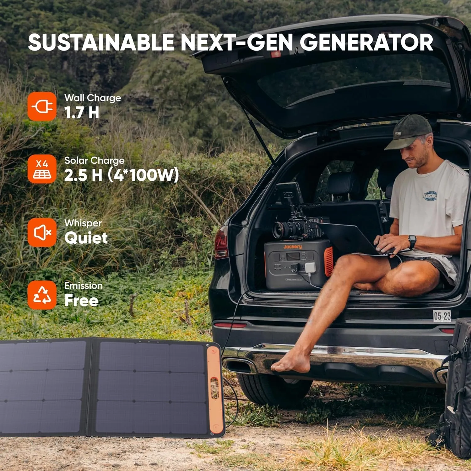 Jackery Explorer 700 Plus Portable Power Station 681Wh Backup Power Solution 1000W (2000W Peak) 1.7 H Fast Wall Charging with 3*AC Outlet 4*USB and 1*DC Car Port for Home Use, Outdoor Camping