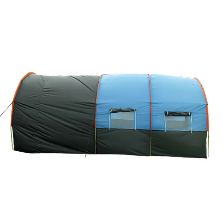 KLM-3017 Ultralarge 5-8 Person Double Layer Waterproof Group Camping Tunnel Tent