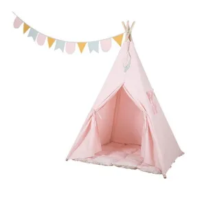 Pink Little Dutch Teepee with Bunting and Playmat