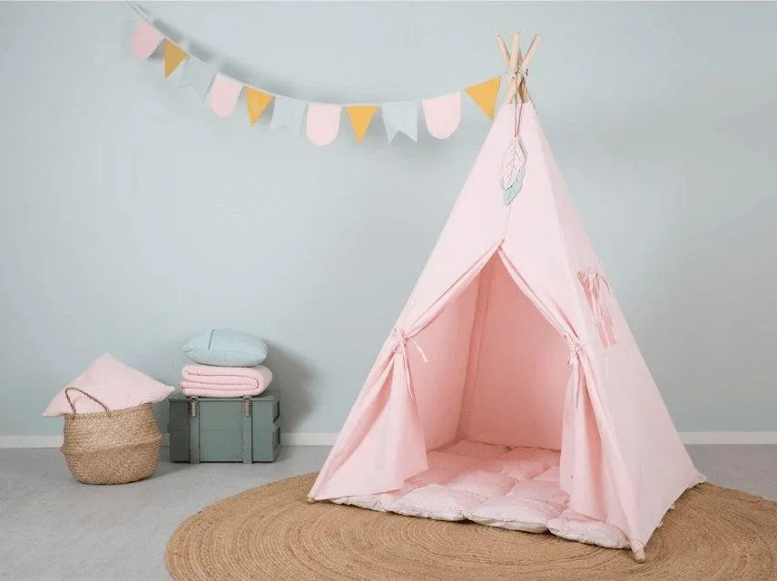 Pink Little Dutch Teepee with Bunting and Playmat