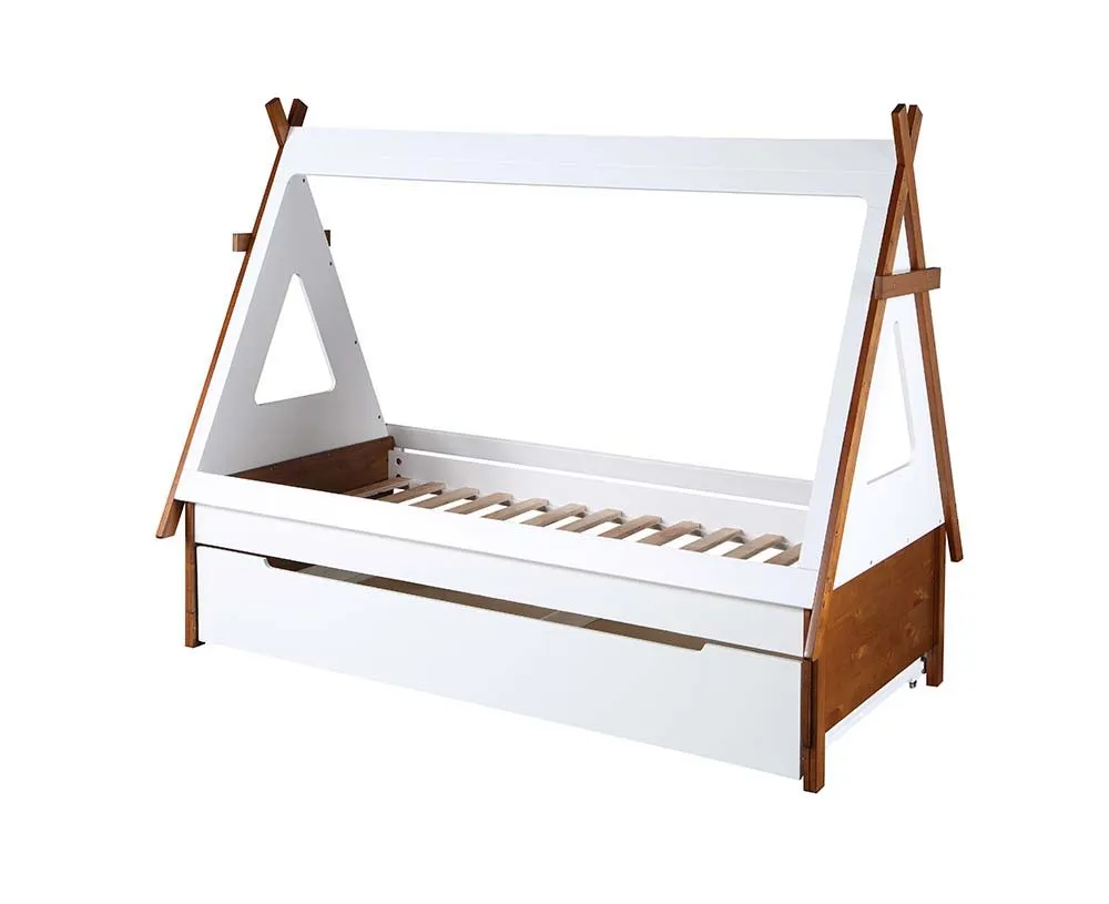 Loreen - Twin Bed - Oak & White Finish