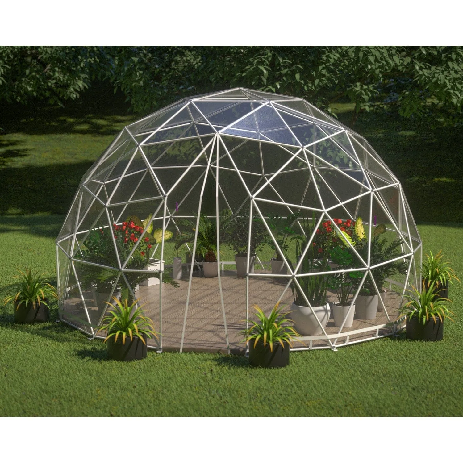 Lumen & Forge | Geodesic Dome Greenhouse, Sunroom, Dining - 13 ft