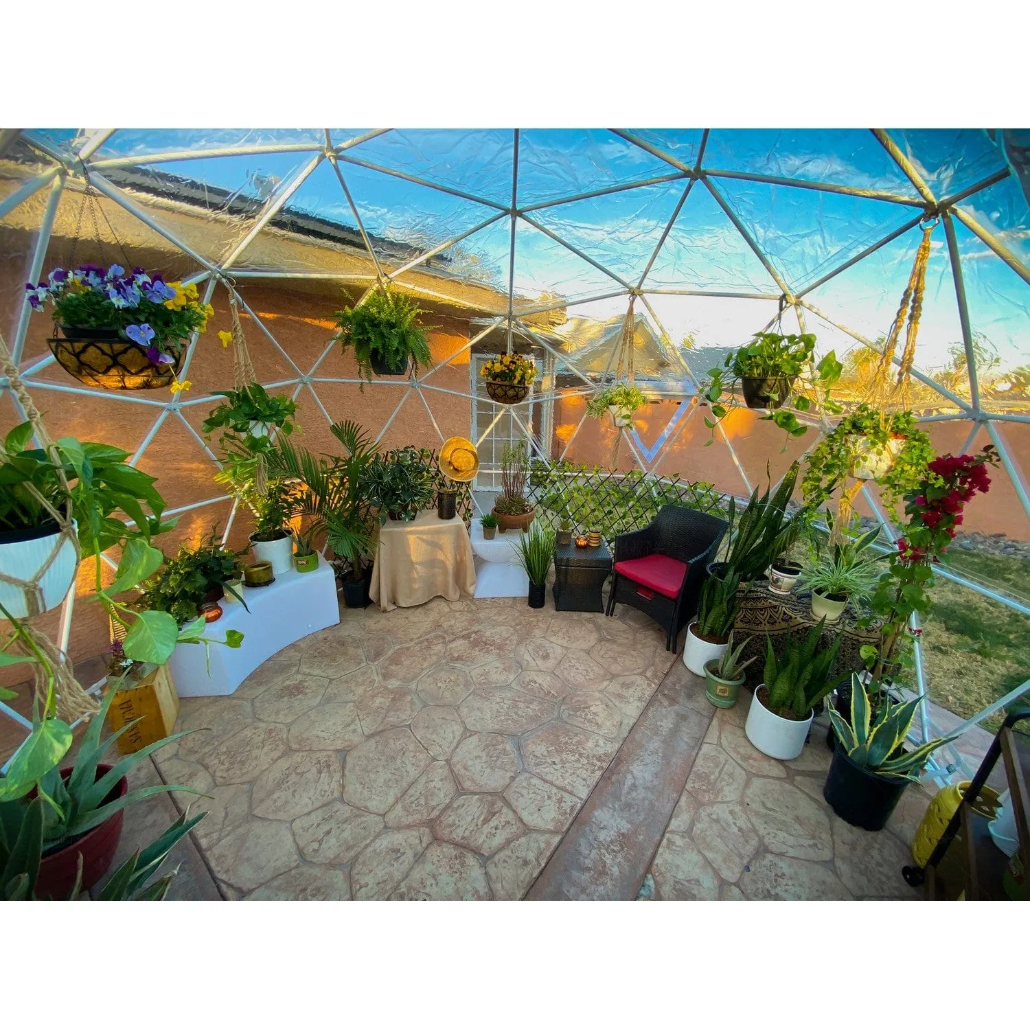 Lumen & Forge | Geodesic Dome Greenhouse, Sunroom, Dining - 13 ft