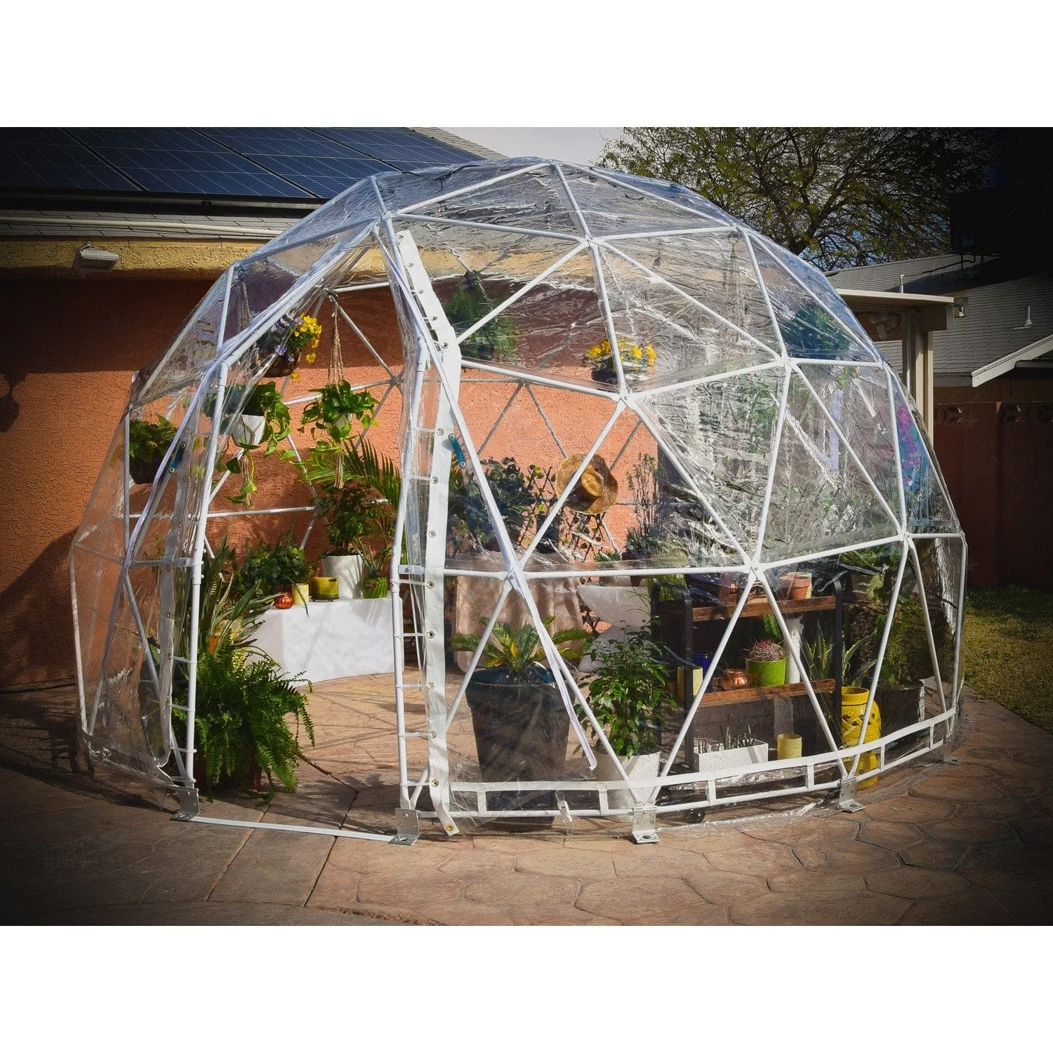 Lumen & Forge | Geodesic Dome Greenhouse, Sunroom, Dining - 13 ft