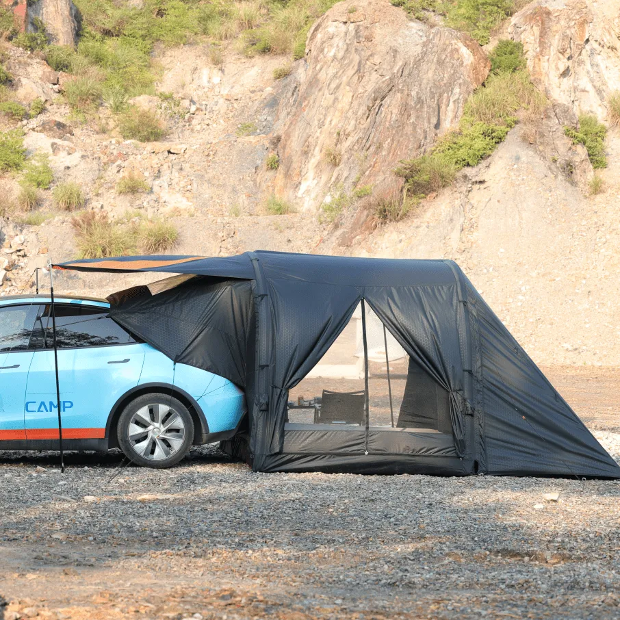 MKCAMP™ One Room Black Oxford Electric Vehicles Model Y/X Camping Rear Hatch Tent