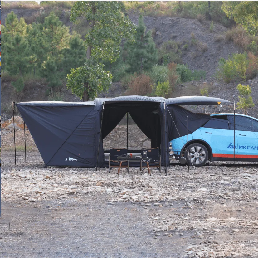 MKCAMP™ One Room Black Oxford Electric Vehicles Model Y/X Camping Rear Hatch Tent