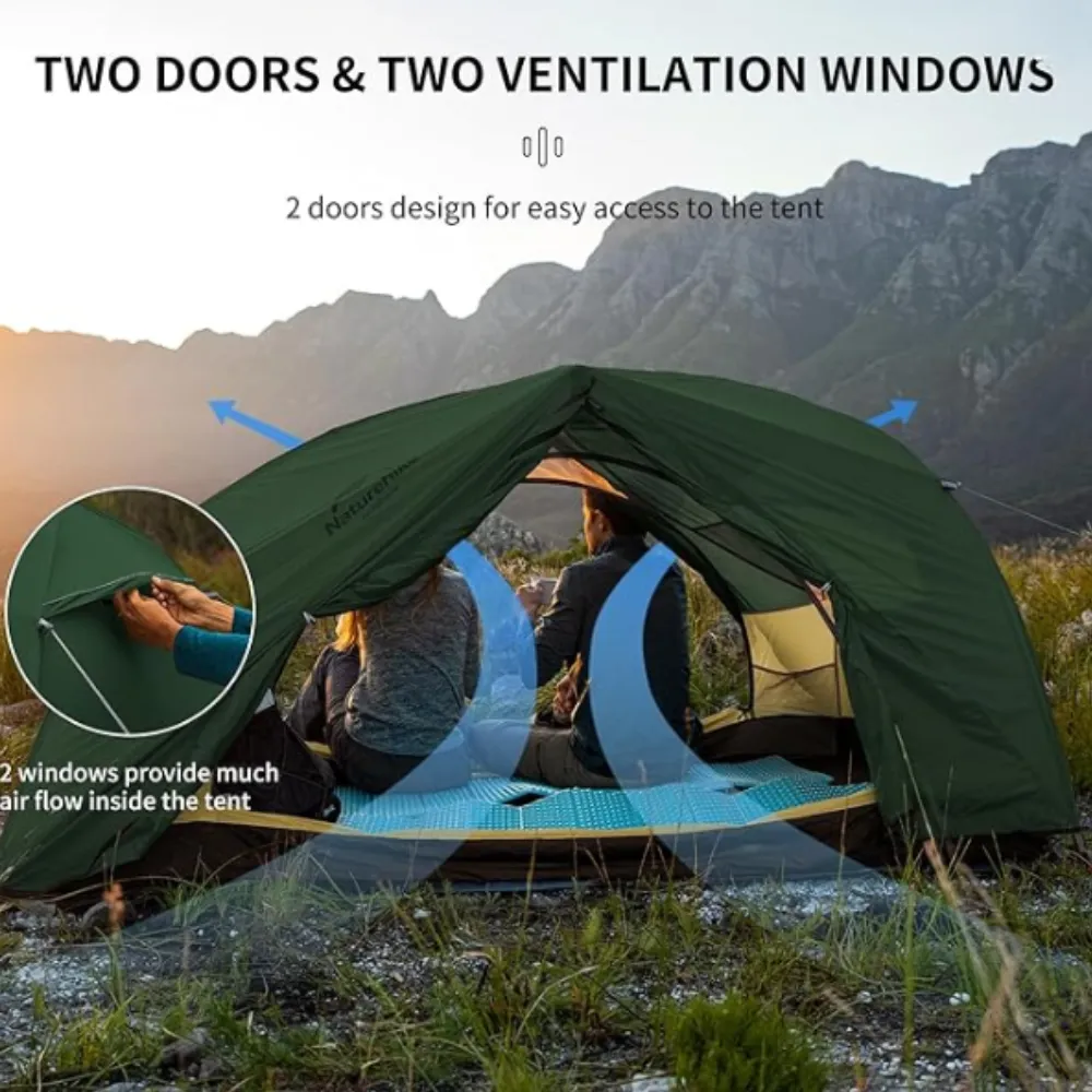 Naturehike Star River 2 Ultralight 2 Person Backpacking Tent   Mats