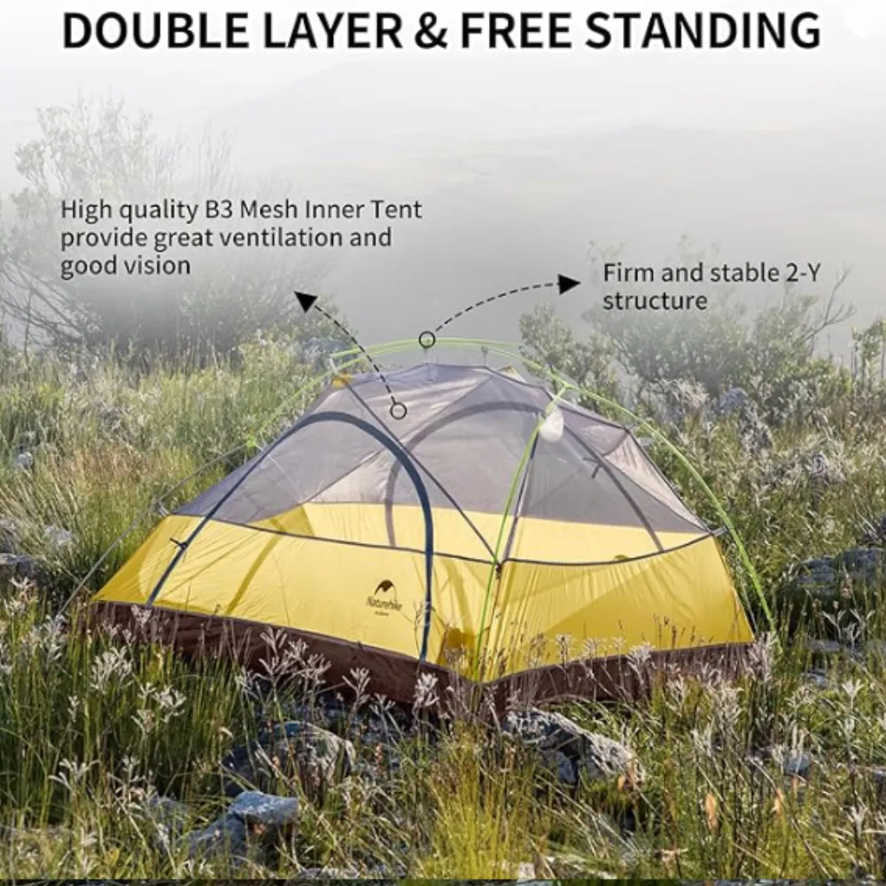 Naturehike Star River 2 Ultralight 2 Person Backpacking Tent   Mats