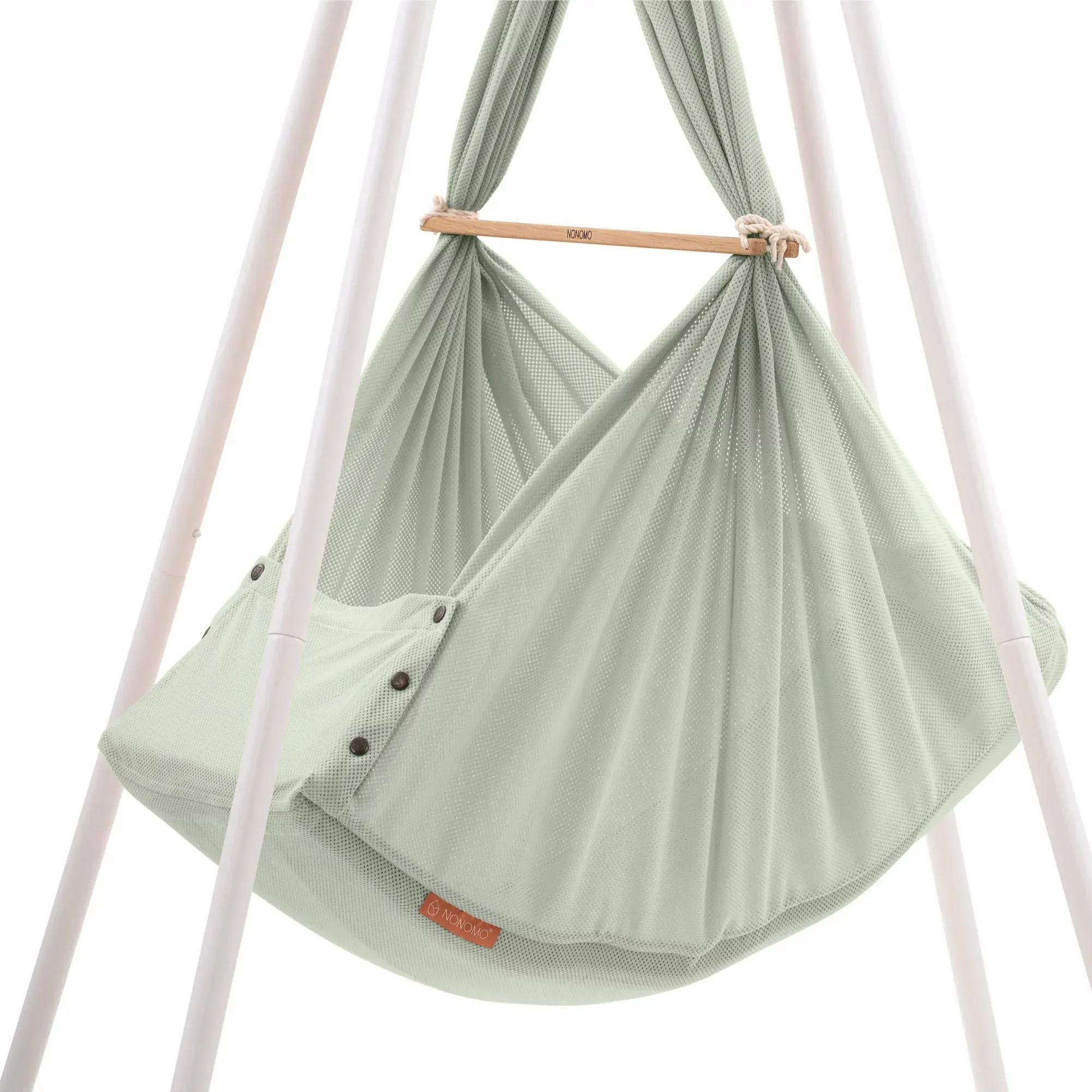 Nonomo Heavenly Dreams Baby Premium Crib Olive   Move   Teepee White