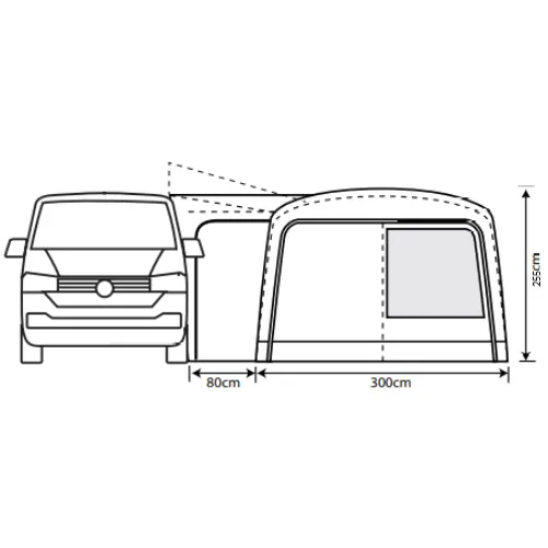 Outdoor Revolution Cayman Combo Air Mid - Inflatable Drive Away Awning