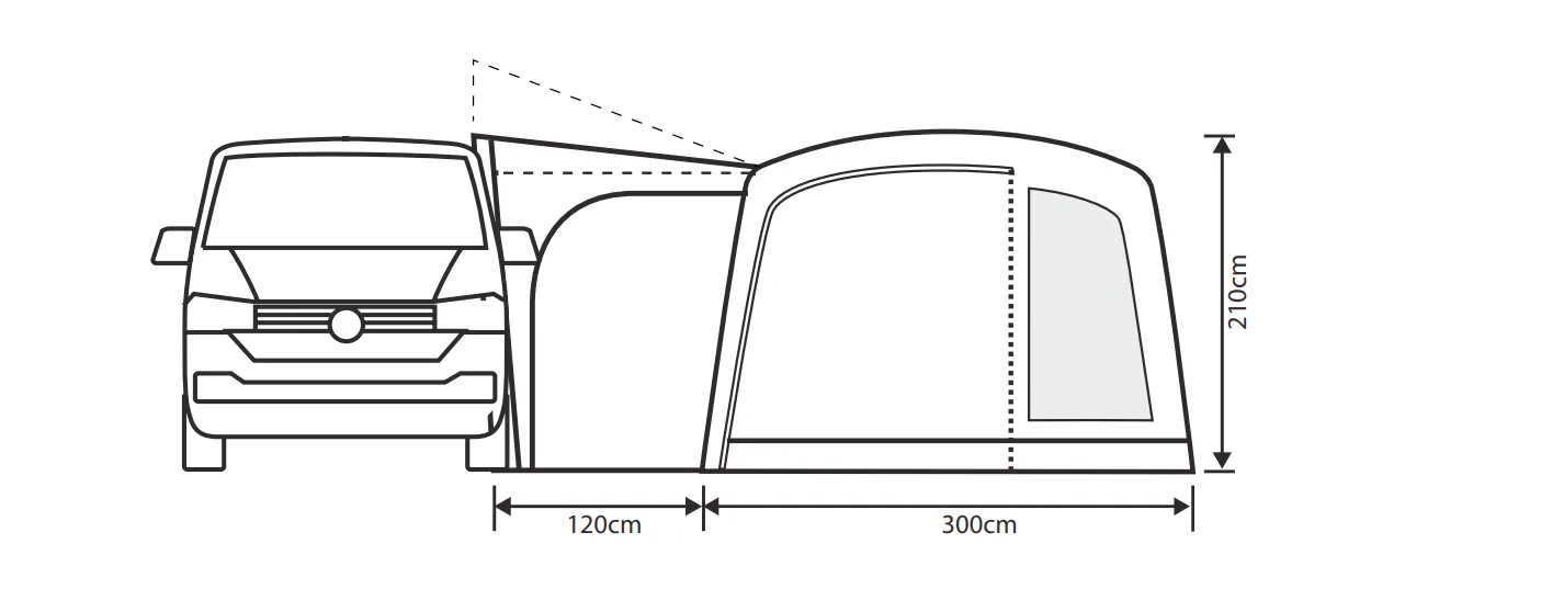 Outdoor Revolution Cayman Curl Air Low Drive Away Awning