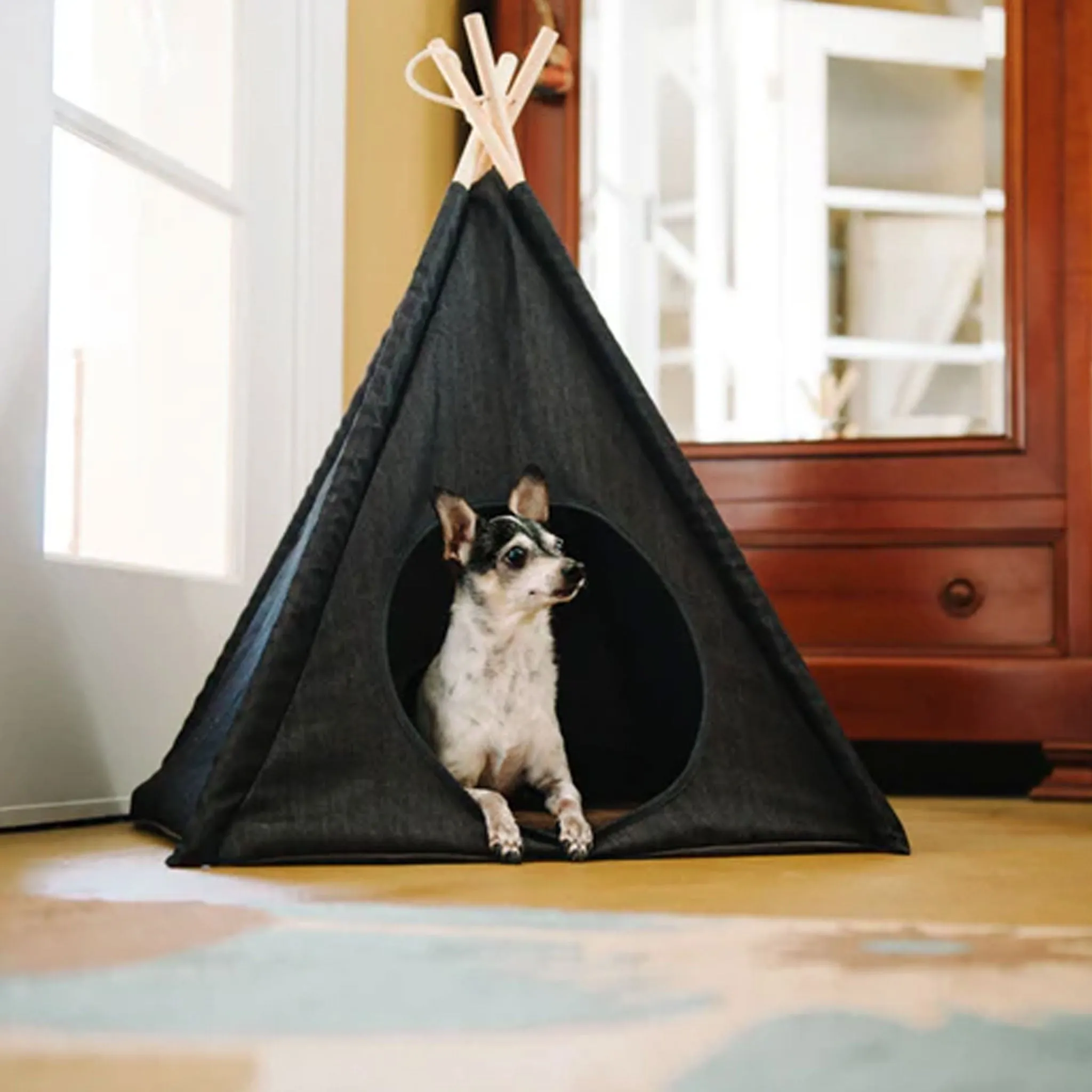 P.L.A.Y. Teepee Tent Urban Denim Dog and Cat Bed