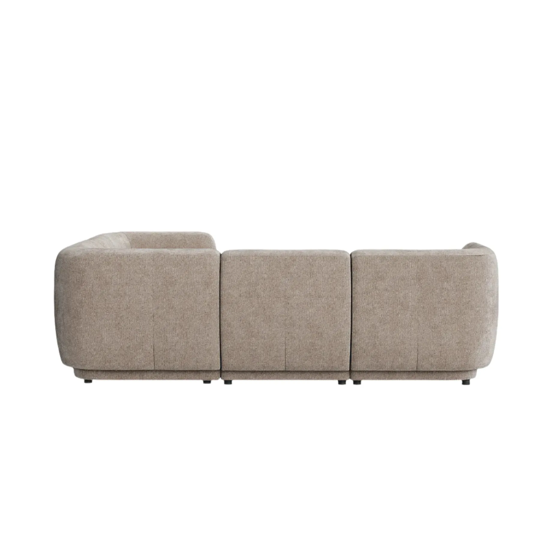 Plum RHF Chaise Sofa - City Almond