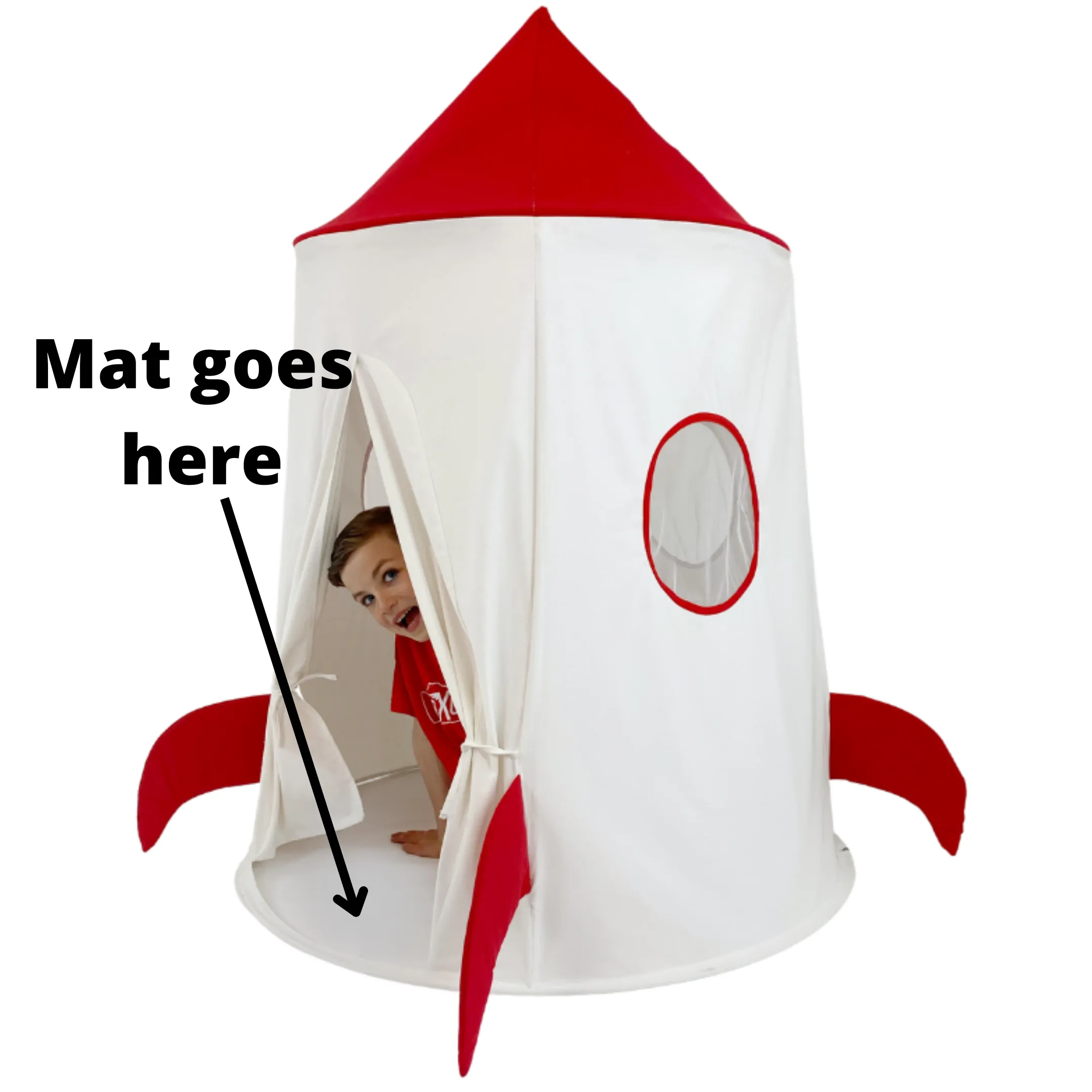 SPACESHIP Mat Base | Padded | Quilted White Canvas | Non-Slip Back | Ties to Poles