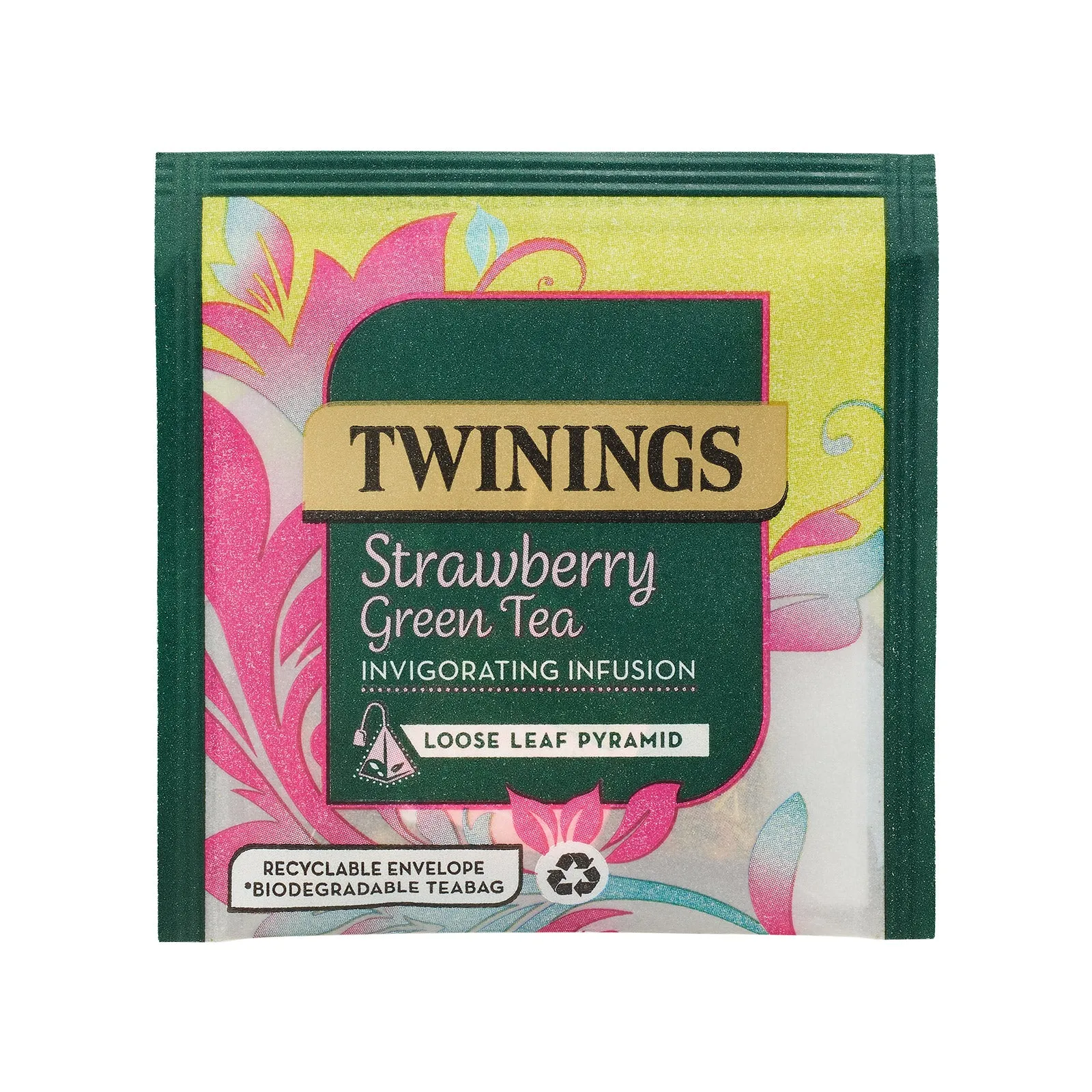 Strawberry Green Tea Loose Leaf Pyramid - Single Envelope