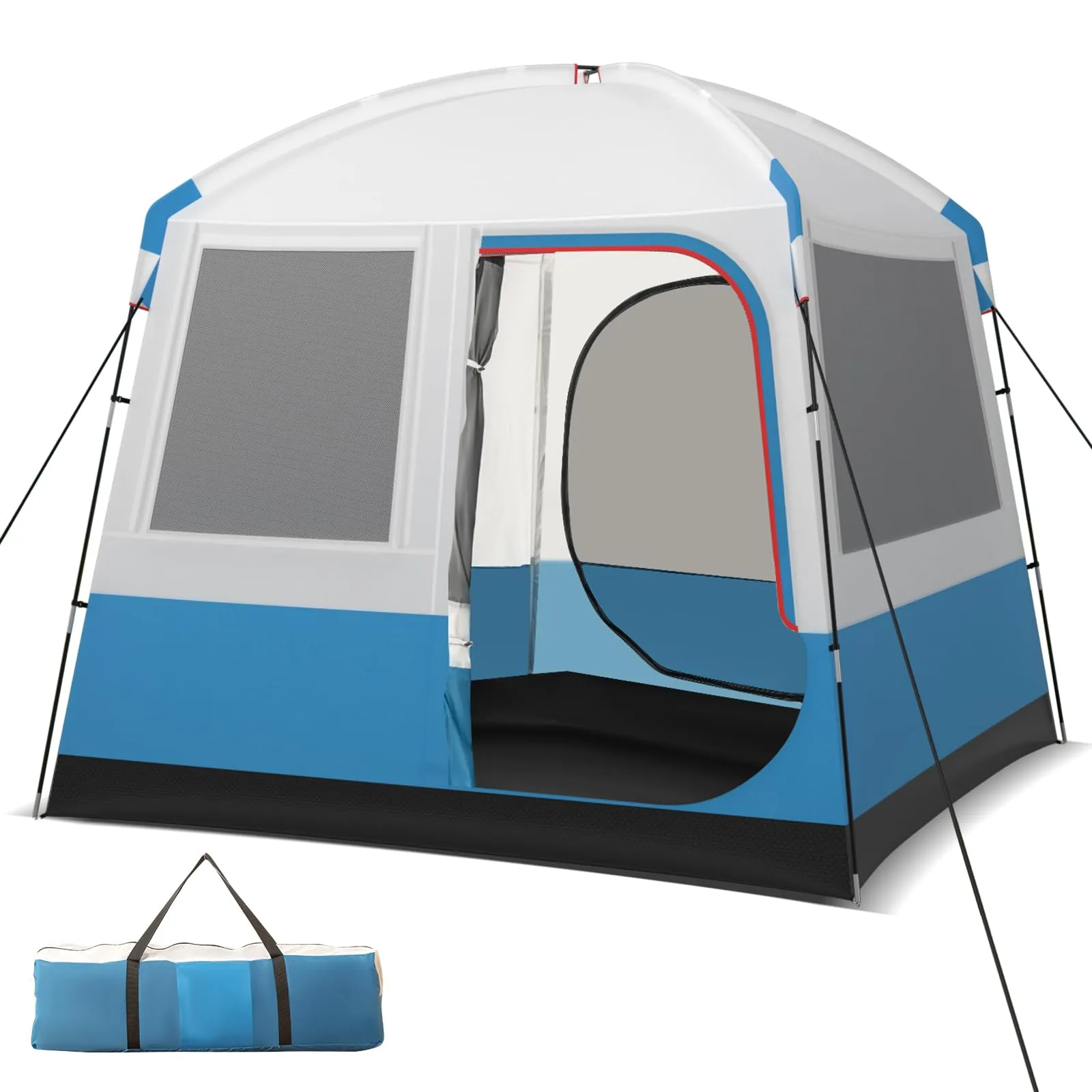 Tangkula 5 Person Camping Tent, Portable Backpacking Tent with Removable Rainfly,Carrying Bag