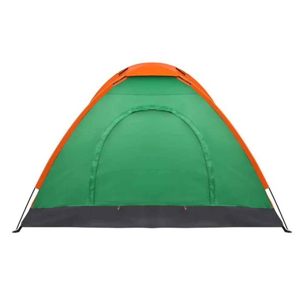 THBOXES 2 Person Tent Windproof Double Door Single Layer Camping Tent Green