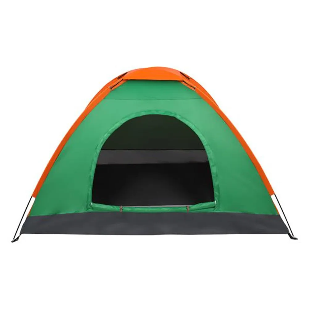 THBOXES 2 Person Tent Windproof Double Door Single Layer Camping Tent Green