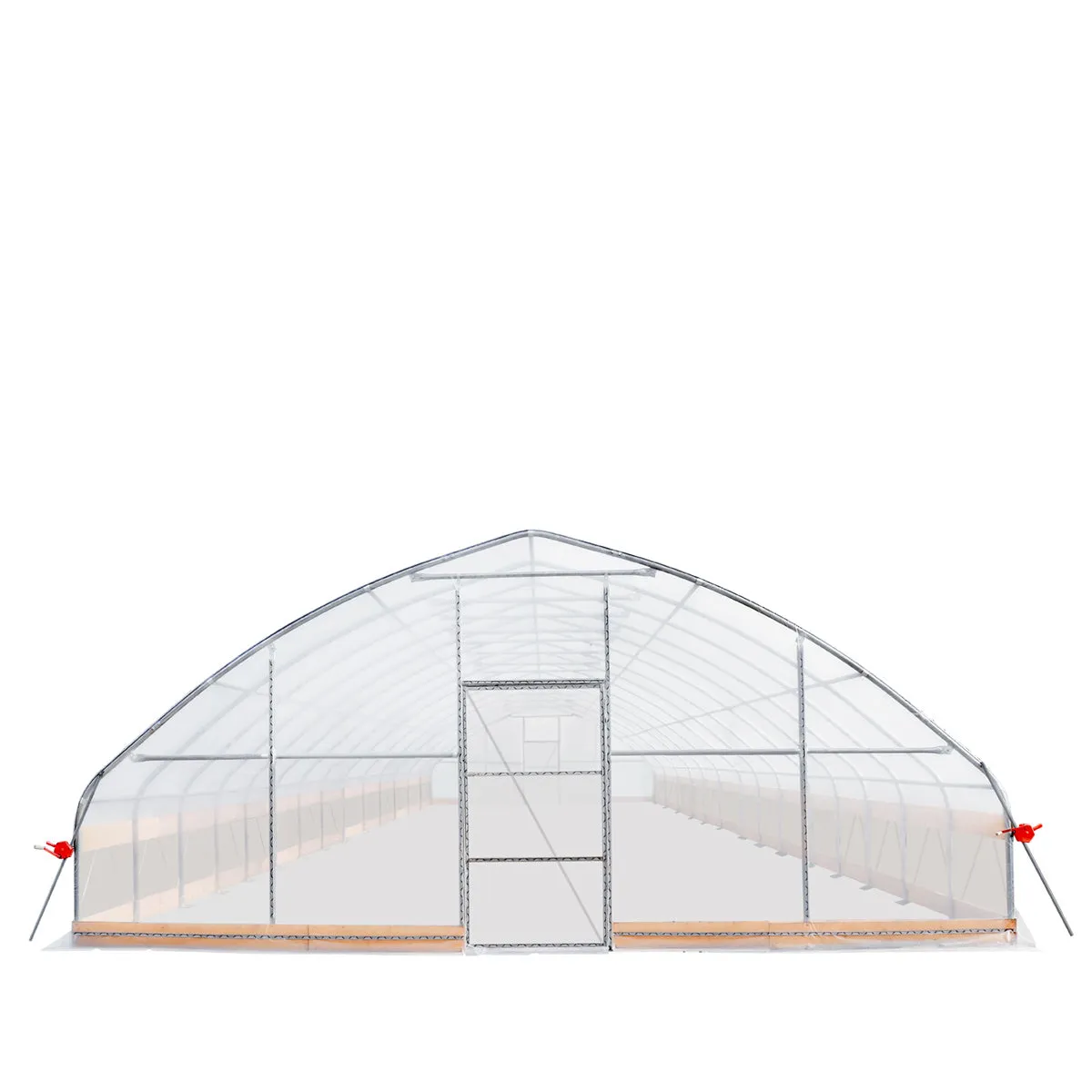 TMG Industrial 25’ x 60’ Tunnel Greenhouse Grow Tent w/6 Mil Clear EVA Plastic Film, Cold Frame, Hand Crank Roll-Up Sides, Peak Ceiling Roof, TMG-GH2560