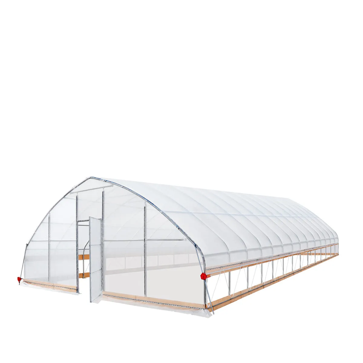 TMG Industrial 25’ x 60’ Tunnel Greenhouse Grow Tent w/6 Mil Clear EVA Plastic Film, Cold Frame, Hand Crank Roll-Up Sides, Peak Ceiling Roof, TMG-GH2560