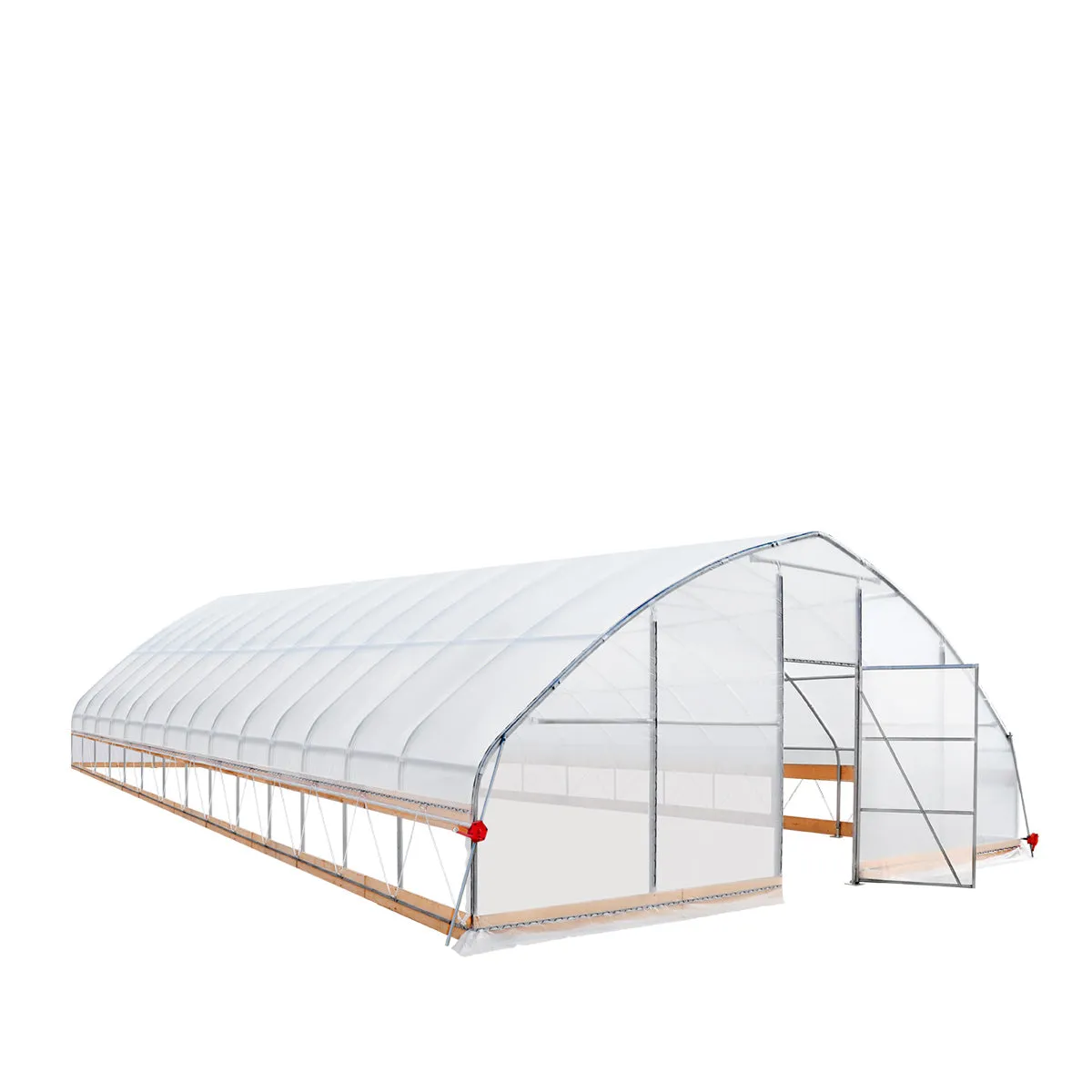 TMG Industrial 25’ x 60’ Tunnel Greenhouse Grow Tent w/6 Mil Clear EVA Plastic Film, Cold Frame, Hand Crank Roll-Up Sides, Peak Ceiling Roof, TMG-GH2560