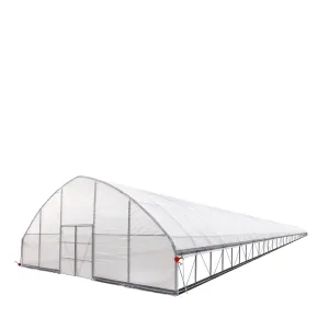 TMG Industrial 30’ x 150’ Tunnel Greenhouse Grow Tent w/6 Mil Clear EVA Plastic Film, Cold Frame, Hand Crank Roll-Up Sides, Peak Ceiling Roof, TMG-GH30150