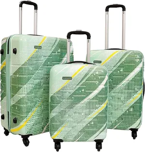 VIP Radiance Printed 4 Wheel Cabin Suitcase 21x38x55cm Green