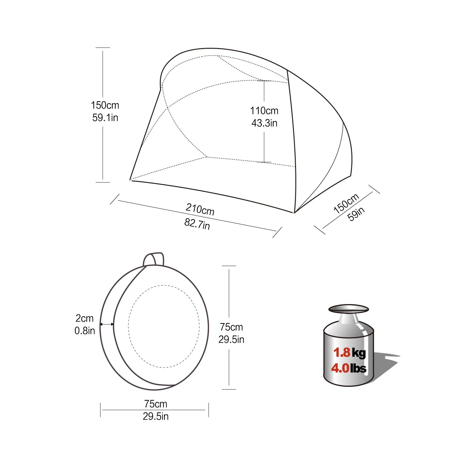 Wejoy Rainbow Pop-Up Portable Outdoor Beach Tent